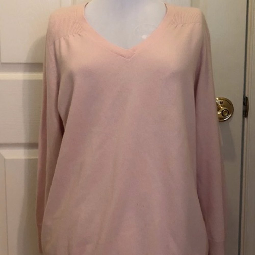 Talbots Pure Cashmere Light Pink Sweater - Size2X